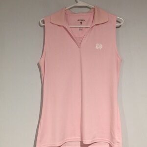 Antigua Notre Dame sleeveless polo pink size medium